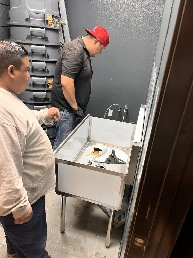 Commercial plumbing and sink installation in Huston